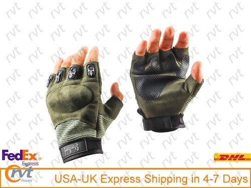 Steelbird Half Finger Bike Riding Gloves Protective Off-Road bike Racing Green
