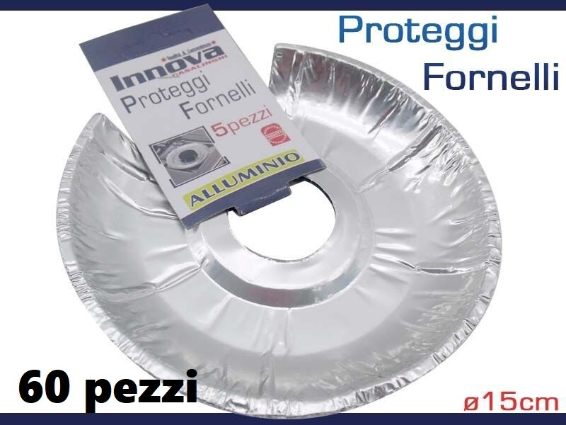Set 60 Pezzi Proteggi Fornelli Fornello Da Sporco Grasso Alluminio Rotondi dfh