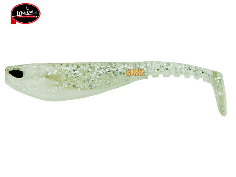 MOLIX SS SHAD 4"  COL 07 WHITE SHAD  TESTINA 5-7 GR SPINNING  BLACK BASS