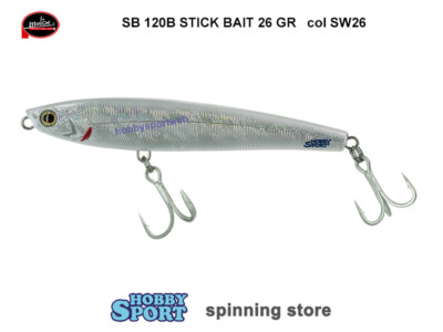 MOLIX  SB 120 B   STICK BAIT 26 GR  col SW 26 CRAZY WHITE SPINNING MARE