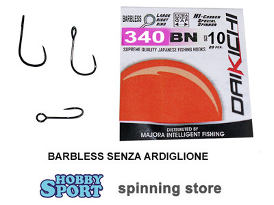 HOOK SERIE 340 n 10 AMO RICAMBIO PER SPOON   ONDULANTI  BARBLESS DAIKICHI