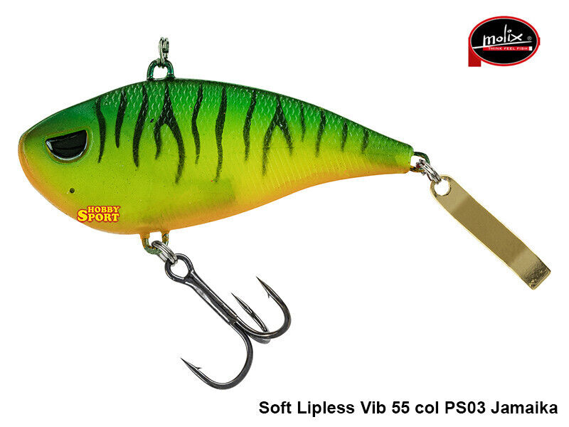 MOLIX  SOFT LIPLESS VIB 55 14 GR LUNGHEZZA 5,5 CM COL PS 03 JAMAIKA BLACK BASS