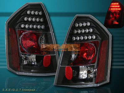 05 06 07 CHRYSLER 300C 300-C SRT8 BLACK LED TAIL LIGHTS NEW
