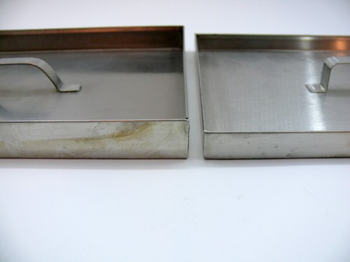 Stainless steel developing tank lids for 8x10 cut film tank. Lot of 3