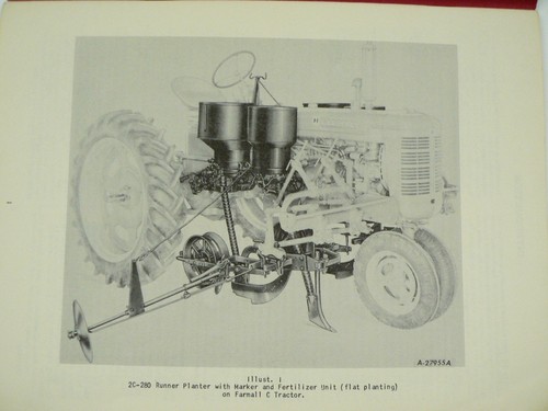 McCormick 2C-280 Runner Planter Operators Manual International Harvester 1955