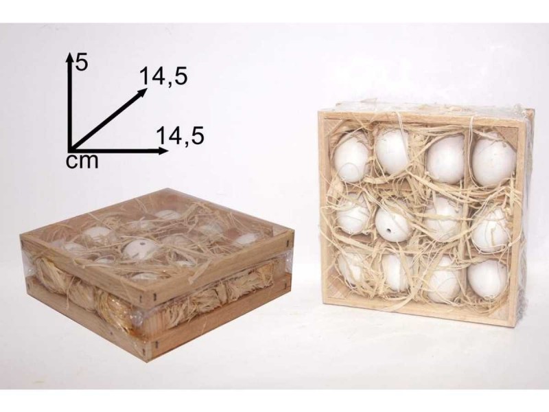 Cassetta 12 Uova Da Appendere Pasqua Addobbi Festa Decorazioni Gallina dfh