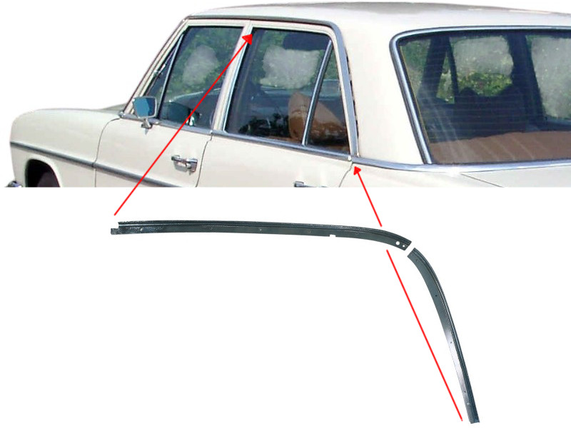 Regenleisten Alu Zierleisten Set FÃ¼R Mercedes W115 Dachkante / A-SÃ¤Ule