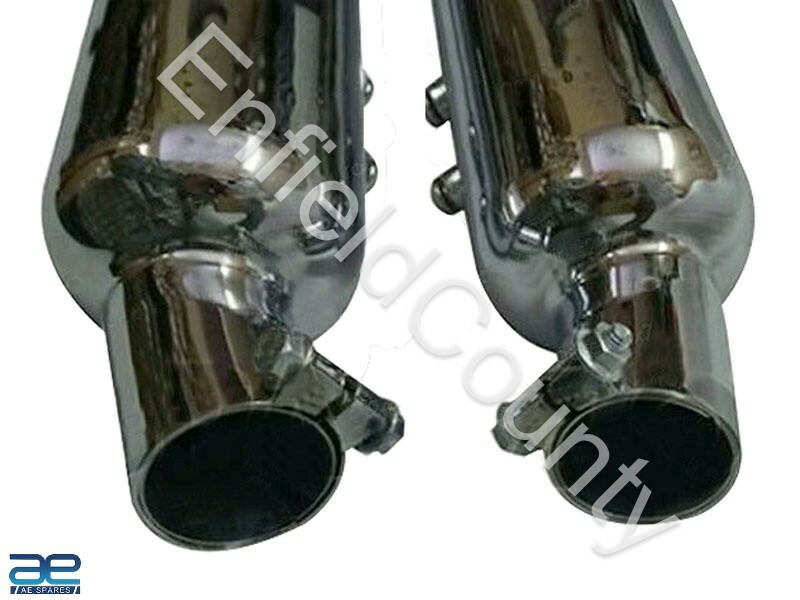 For Royal Enfield Twins Interceptor 650 cc AEW Exhaust Muffler Silencer Pair  