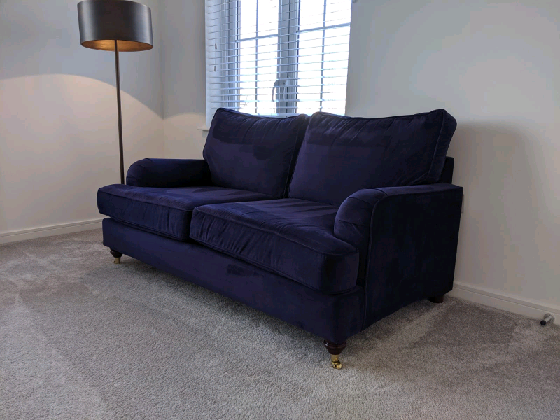 Navy blue velvet sofas in Glasgow Gumtree