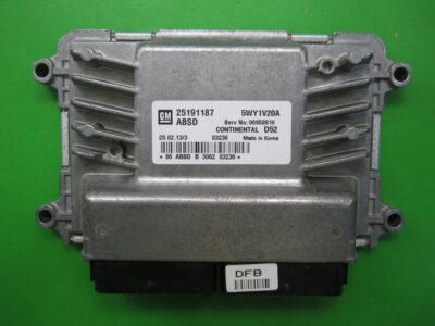 ECU Engine Control Unit Chevrolet Spark 1.0 25191187