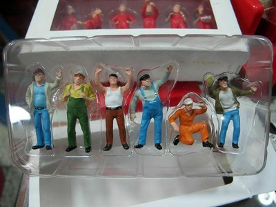 1/50 Scale Colorful Construction Workers Man Labor Figure Doll Model 6pcs Gifts