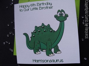 Beautiful 80 Dinosaur Card Handmade