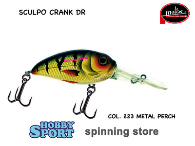 MOLIX SCULPO CRANK DR 5,5 CM col  223 METAL PERCH 14 GR  SPINNING BLACK BASS