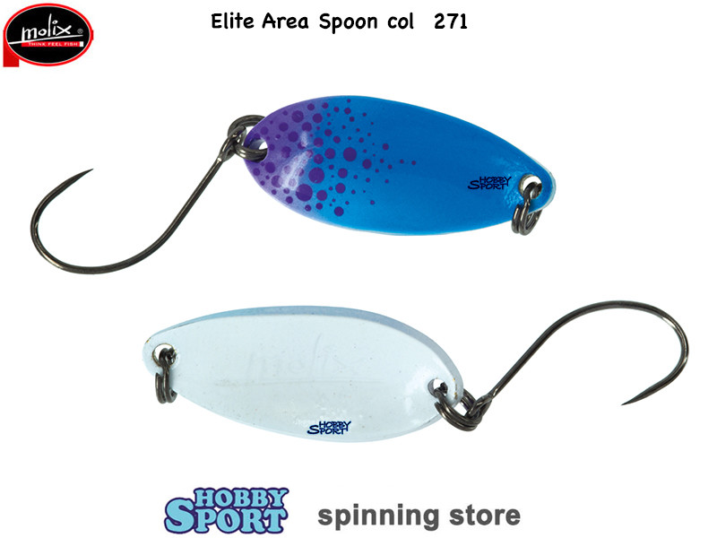 MOLIX ELITE AREA SPOON 3.5 GR COLORE  271 BLUE  SPINNING ESCA TROTA LAGO FIUME