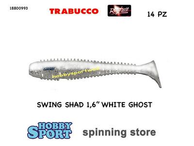 SWING SHAD 1,6" RAPTURE COLORE WHITE GHOST 18800993 ESCA SILICONICA AREA TROUT