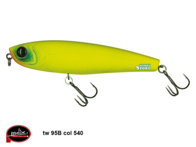MOLIX TW 95B TOP WATER WTD 14 GR COL 540 MAT LEMON CHT SPINNING MARE LAGO ASPIO
