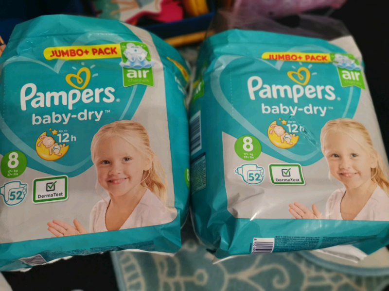 Pampers size 8 102 nappies in packets in Totton, Hampshire Gumtree