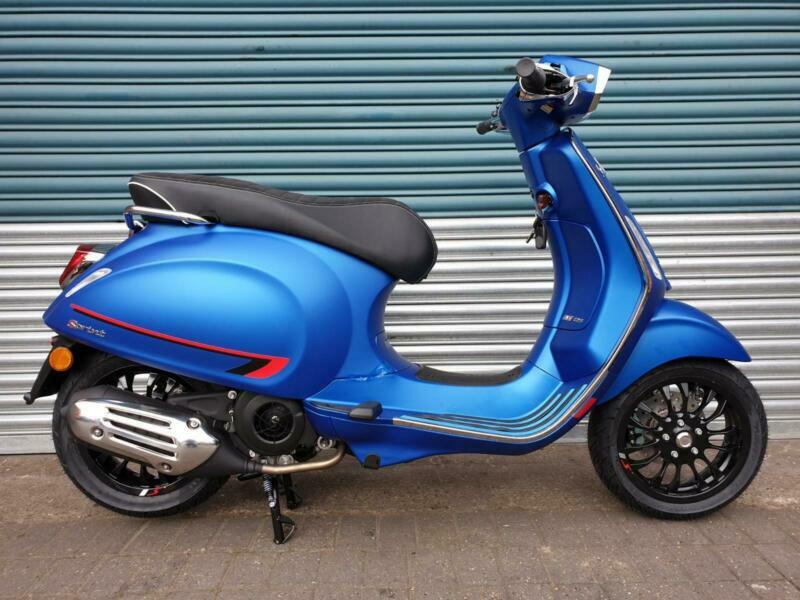 VESPA SPRINT SPORT 125 S 2020 MATT BLUE TFT DISPLAY COMMUTER SCOOTER 
