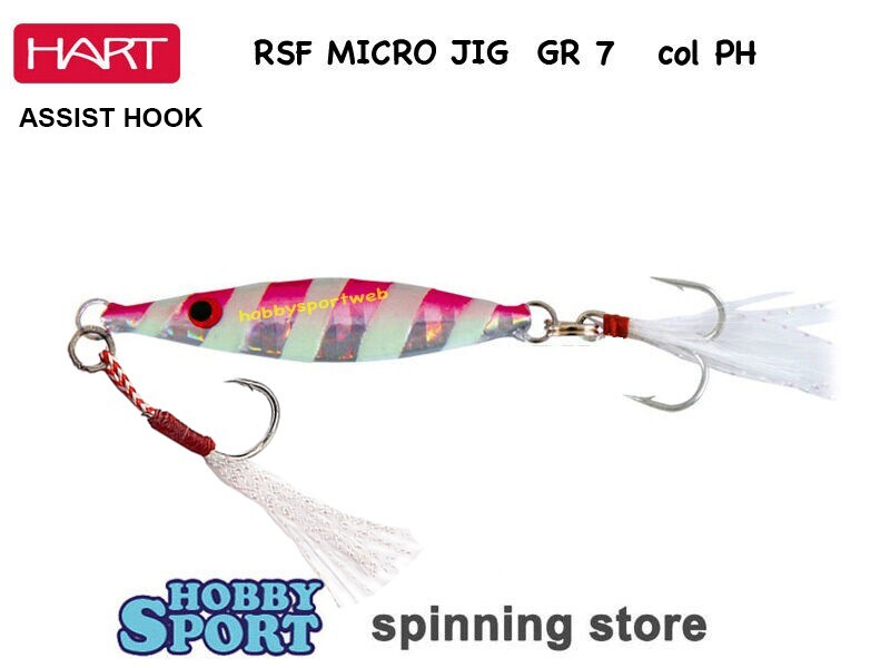 MICRO JIG 7 GR COL PH  PINK GLOW IHMJ7PH mm 50 HART ASSIST + ANCORETTA PIUMATA
