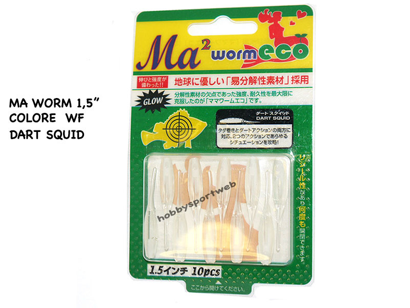 YAMASHITA MARIA MA 2 WORM DART SQUID 1,5" COL WF  PESCA MARE LAGO