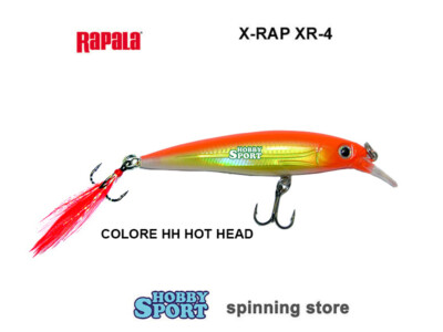 RAPALA XRAP XR-4 COLORE HH HOT HEAD 2 GR ORIGINALE PER PICCOLA TRAINA MARE XR-04
