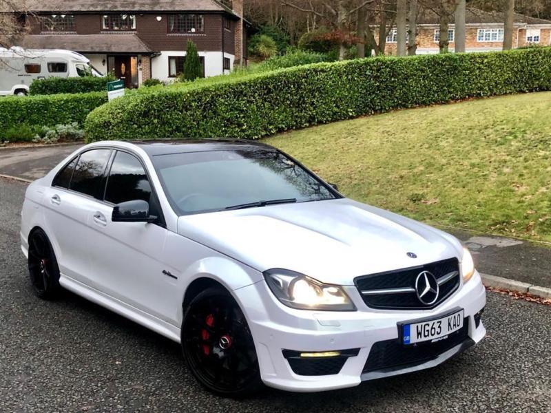 2014 63 MERCEDES C63 6.3 AMG MCT 7S 4DR SALOON WHITE