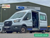 2019 Ford Transit Crew Cab LWB L3H2 Medium Roof Leader 350 Air Con Nav Sensors E