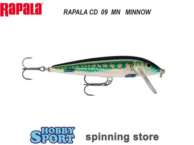 RAPALA CD 09 col  MN MINNOW  COUNTDOWN - SINKING ESCA ARTIFICIALE SPINNING