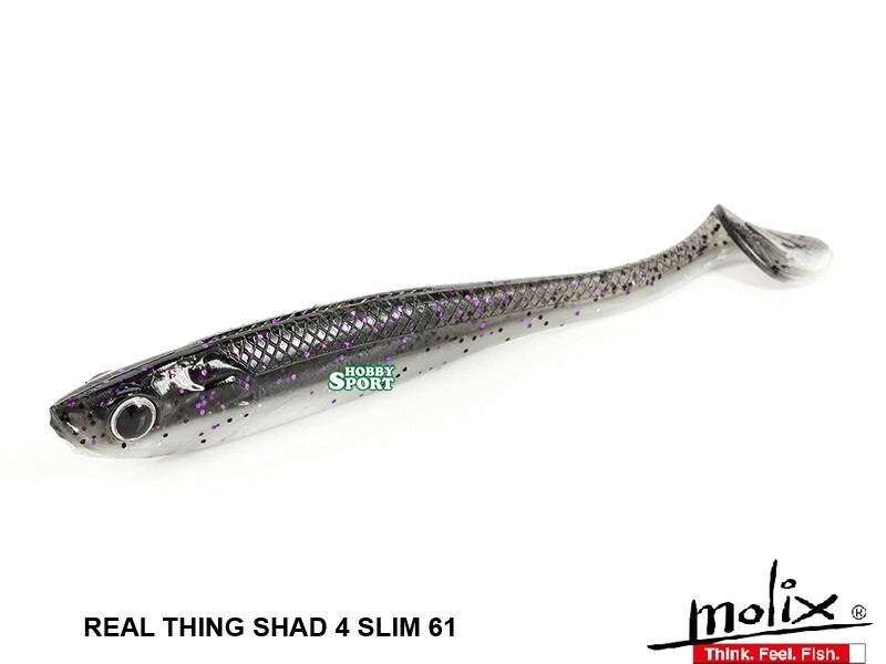 MOLIX RT SHAD 4" SLIM COLORE 61 SAVETTA  SPINNING LAGO FIUME MARE CONF. 5 PZ