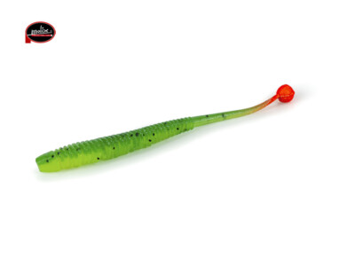 MOLIX SATOR WORM 2,5" COL. 472 UV ORANGE TAIL SPINNING  ROCK FISHING BLACK BASS