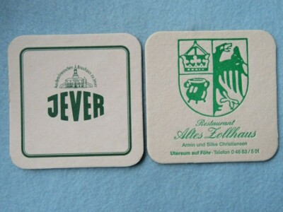 Vintage Beer Bar Coaster ~*~ JEVER Pilsener ~ Restaurant Altes Zollhaus; GERMANY