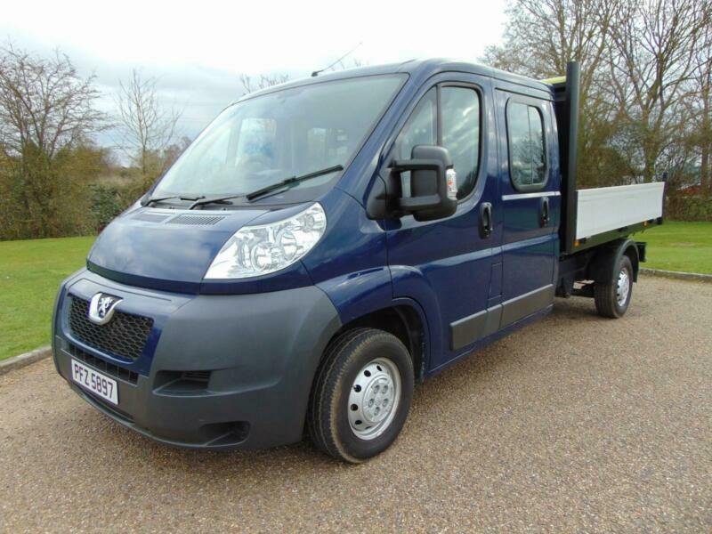 2013 63 PEUGEOT BOXER DOUBLE CAB 7 SEATS LWB DROPSIDE 1 OWNER in