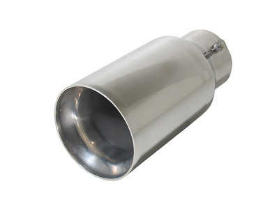 Auspuffblende Endrohr Edelstahl 1 x 90 mm rund für Auspuffrohre bis max. 6 cm 
