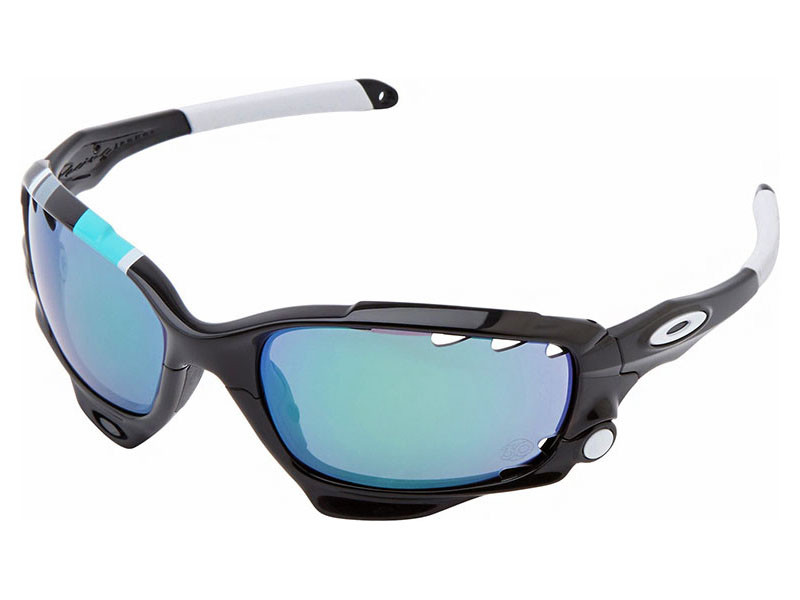 Pre-owned Oakley Racing Jacket 30 Years Sport Sunglasses Oo9171-25 Black/jade, Black In Jade Iridium, Black Iridium (2 Sets)