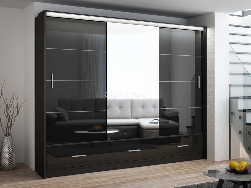 Bedroom Furniture Chicago Double Sliding Door Wardrobe Six