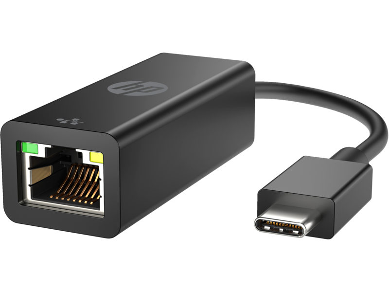 HP USB-C TO RJ45 ADAPTER G2, easy-to-carry, plug-and-play Ethernet adapter