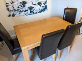 Dining table and x4 chairs