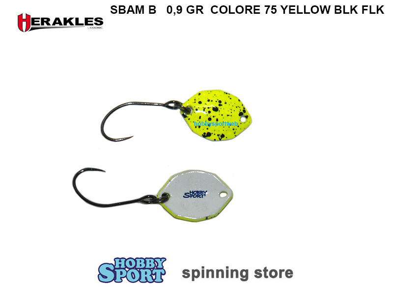 SBAM B BOTTOM SPOON 0,9 GR ARHKSBC75 YELLOW HERAKLES AREA TROUT SPINNING LAGO