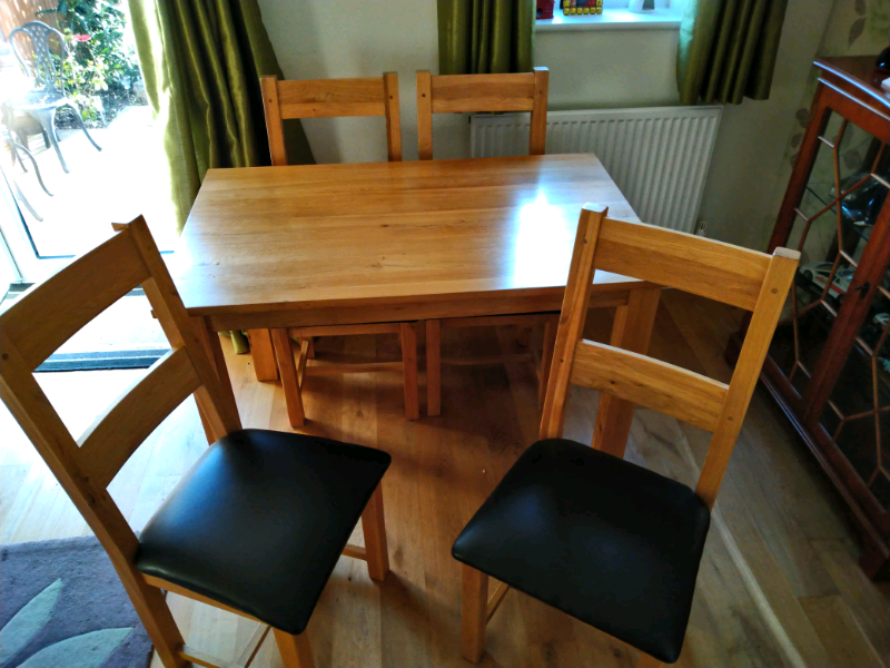 LIGHT OAK DINING TABLE & 4 CHAIRS in Fareham, Hampshire Gumtree