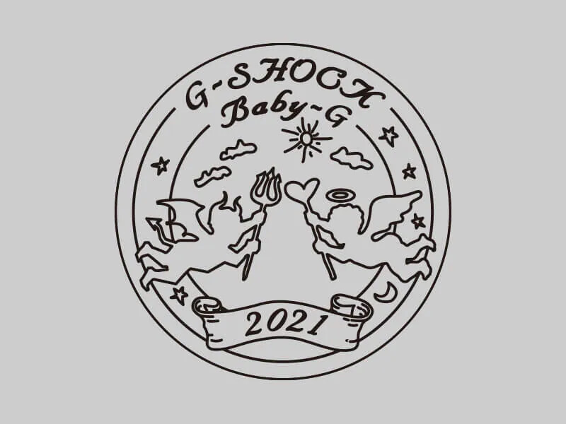 Pre-owned Baby-g Presents Lover's Collection Lov-21b-7jr 2021 G-shock  Pair Set Japan