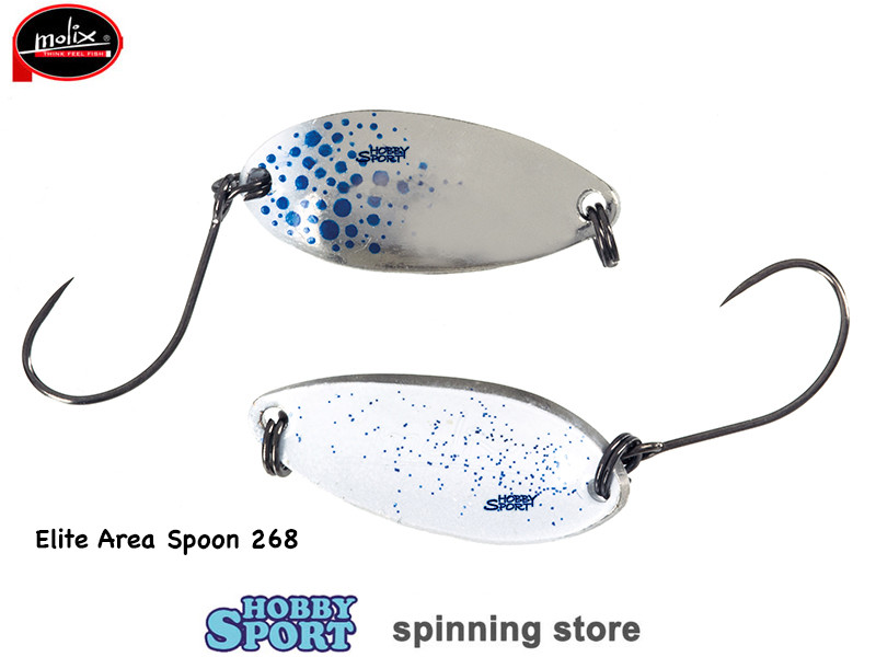 ELITE AREA SPOON MOLIX  COL. 268 SILVER WHITE  GR 1,5  ESCA TROTA LAGO FIUME