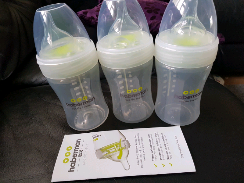 Bottle Sets Bottle Feeding Pack Of 3 Haberman Suckle Feeder Bottle