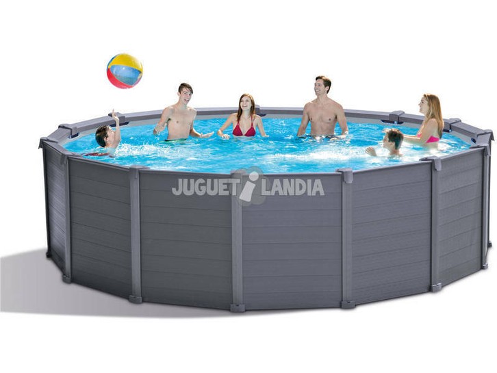 Piscina Desmontable Graphite Gray Panel Pools 478x124 cm. Intex 26384 - Imagen 4