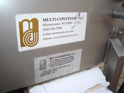 12 in x 84 in Slat Top Incline Conveyor Stainless Steel Mfg by Multi Conveyor