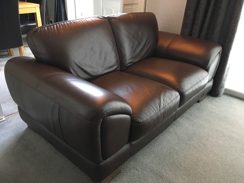 2 x TWO SEATER LEATHER SOFAS in Glenrothes, Fife Gumtree