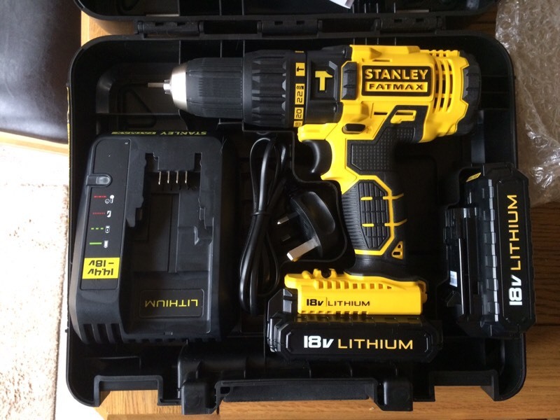 Stanley FatMax Cordless Drill With Charger 18V FMC626C2K brand new