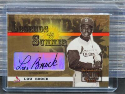 2003 Donruss Signature Series Lou Brock Legends of the Summer Bronze Auto #LS28