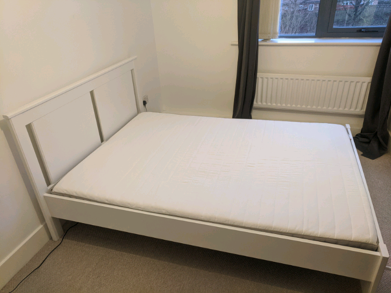 White IKEA bed and mattress in Newcastle, Tyne and Wear Gumtree