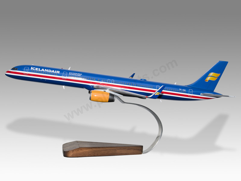Boeing 757-300 Icelandair Solid Mahogany Wood Handcrafted Display Model