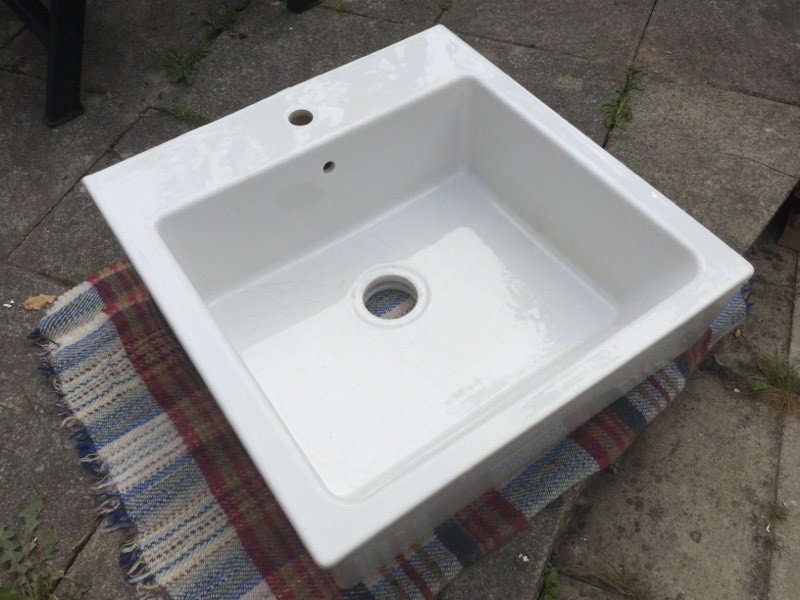 square ceramic sink